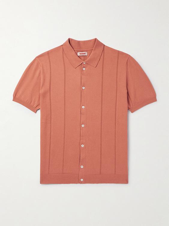 Striped brown short sleeve shirt from Baracuta