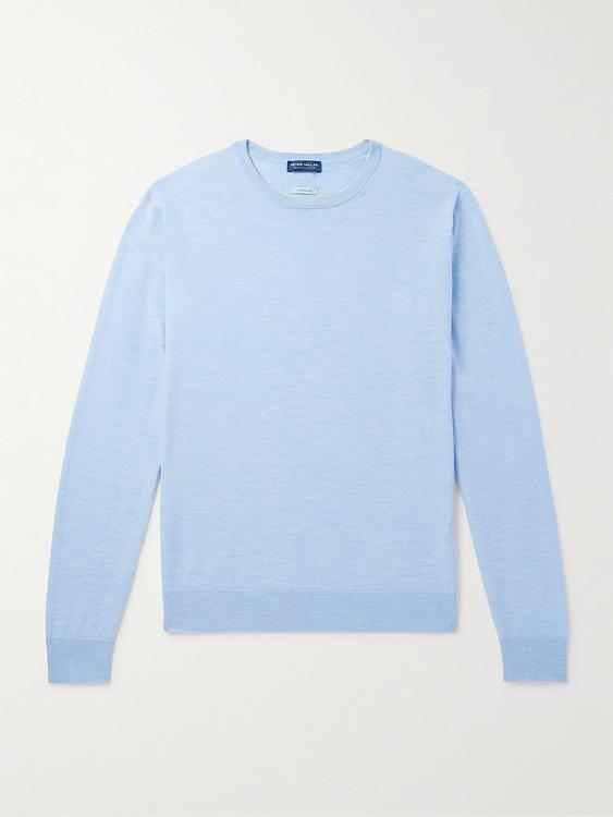 Light blue sweater from Peter Millar