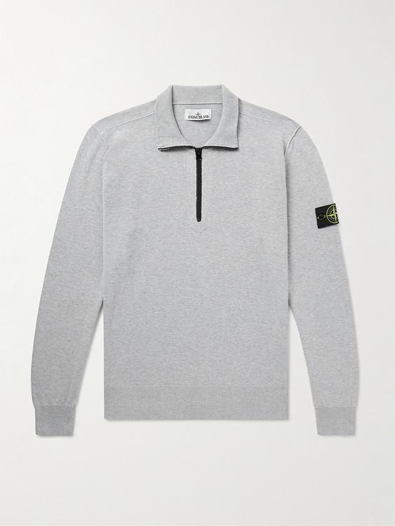Grey half-zip from Stone Island