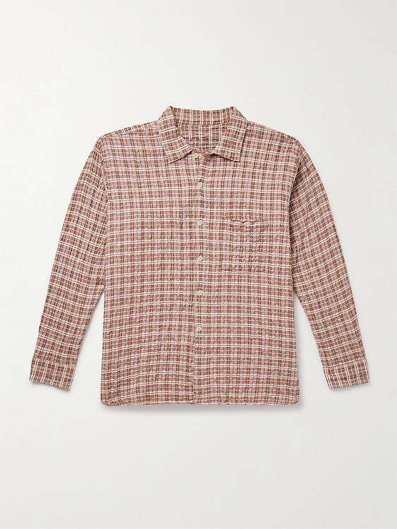 Checkered grey linen shirt from Mfpen