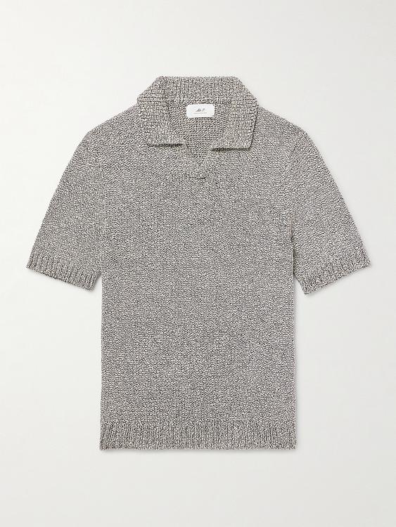 Grey short sleeve polo shirt from Mr P.