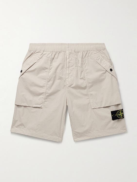 Beige cargo shorts from Stone Island