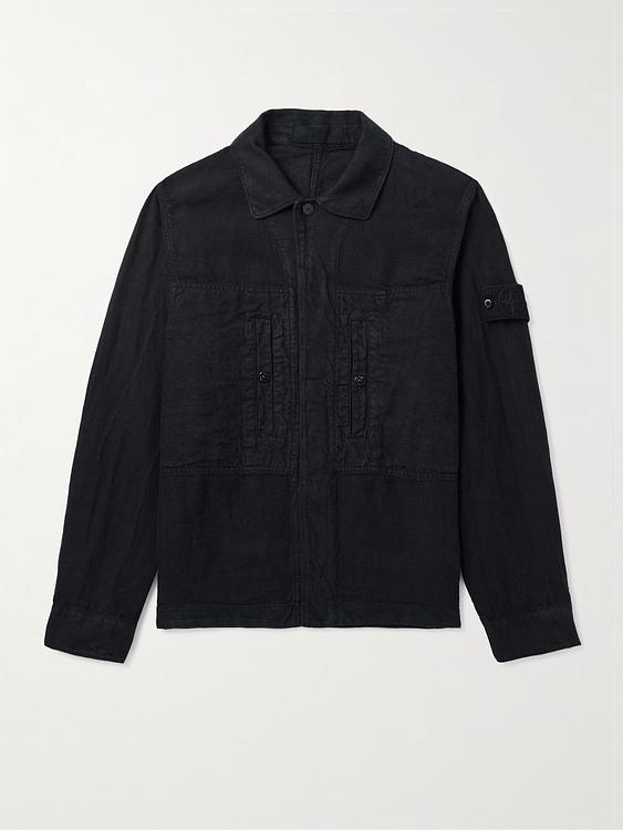 Black overshirt from Stone Island