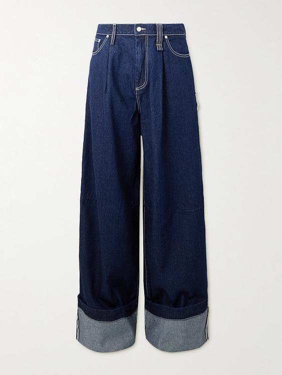 Dark blue wide-leg jeans from Simone Rocha