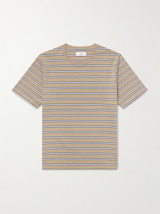 Striped taupe t-shirt from Mr P.