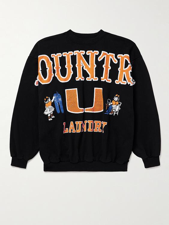 Print black sweatshirt from Kapital