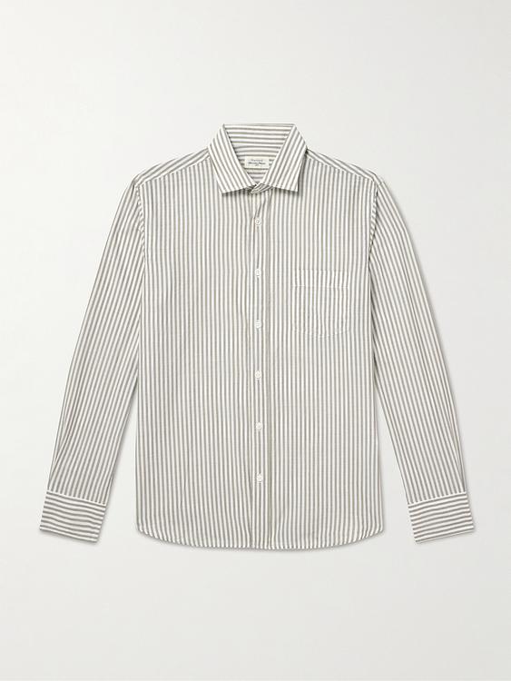 Striped white casual shirt from Hartford