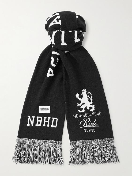 Print black scarve from Neighborhood