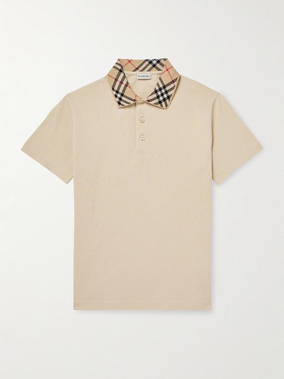 Beige short sleeve polo shirt from Burberry