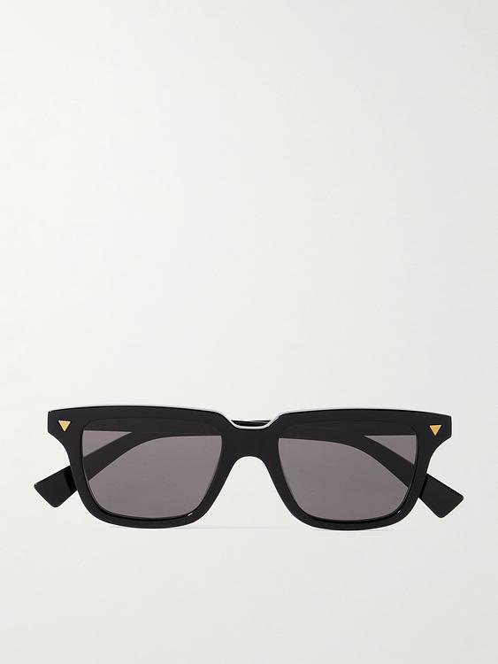 Black d-frame sunglasses from Bottega Veneta