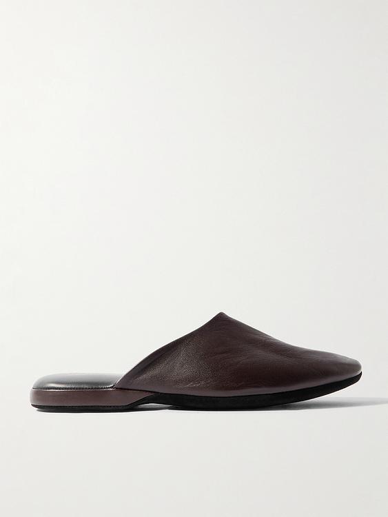 Dark brown slippers from Charvet