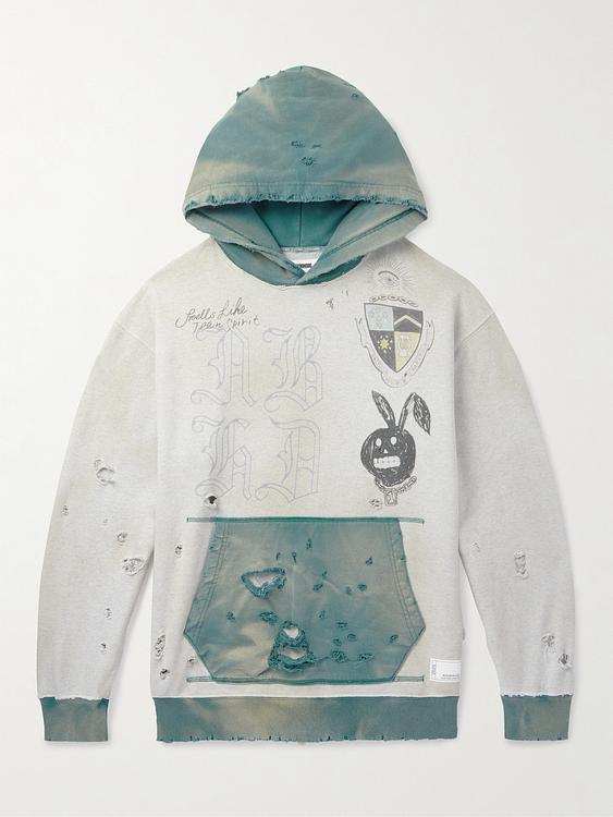 Print grey hooded sweatshirt from Neighborhood