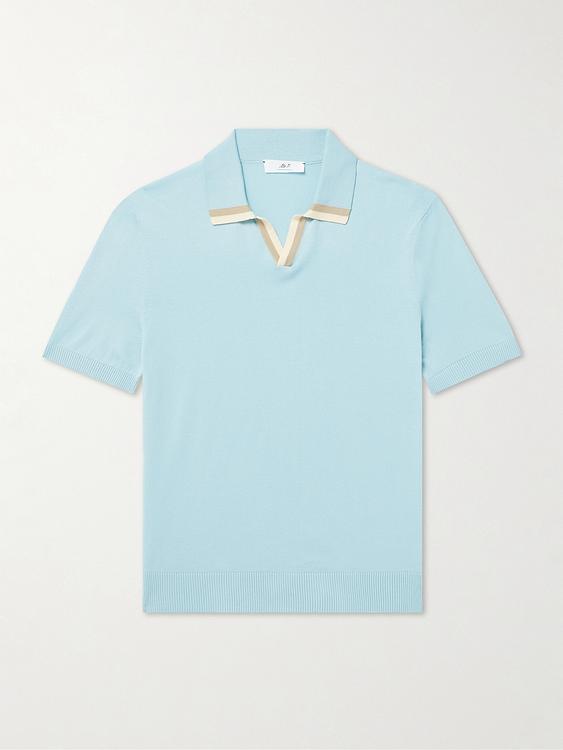 Light blue short sleeve polo shirt from Mr P.