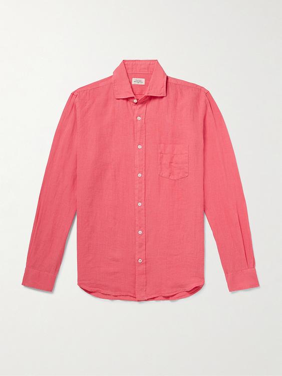 Red linen shirt from Hartford