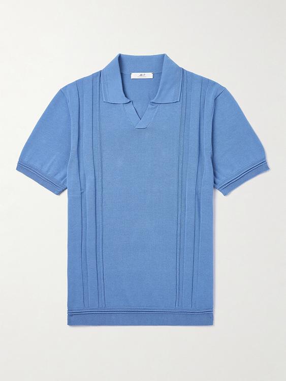 Blue short sleeve polo shirt from Mr P.