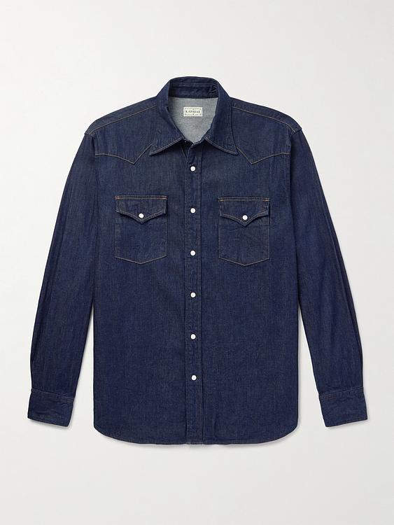 Dark blue denim shirt from Kapital