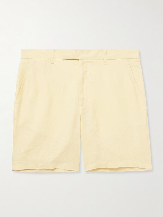 Yellow chino shorts from Mr P.