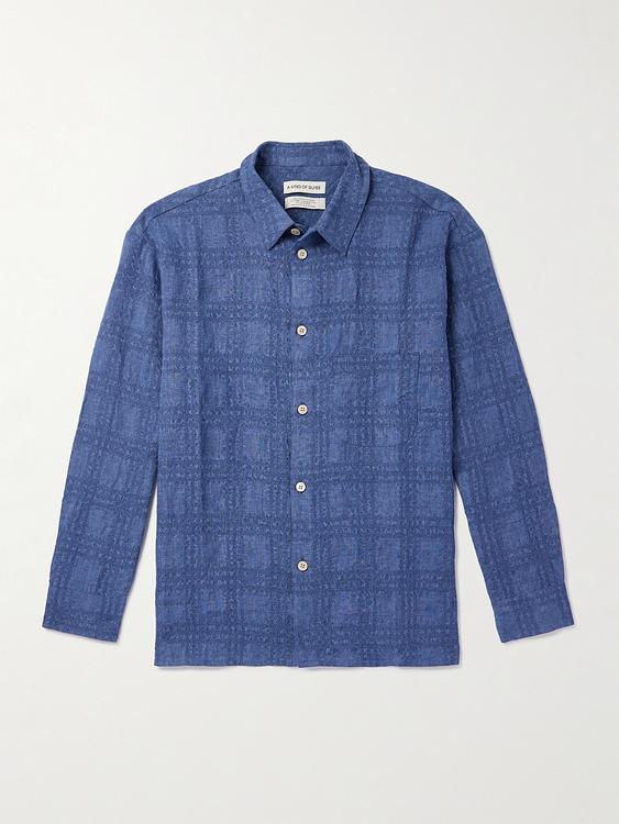 Checkered blue linen shirt from A Kind Of Guise