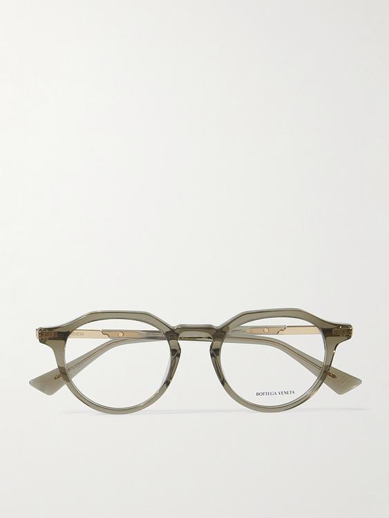 Multicolor round frame glasses from Bottega Veneta