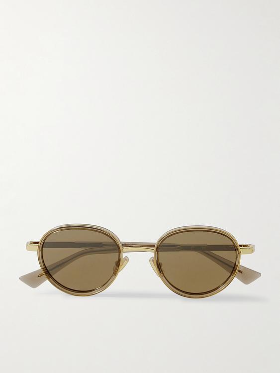 Brown d-frame sunglasses from Bottega Veneta