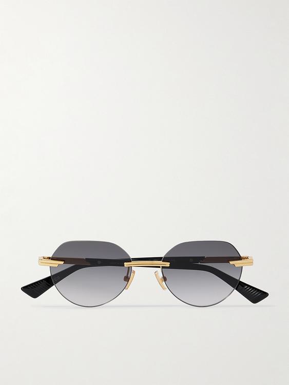 Multicolor d-frame sunglasses from Bottega Veneta