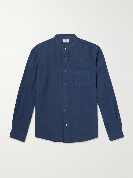 Dark blue linen shirt from Hartford