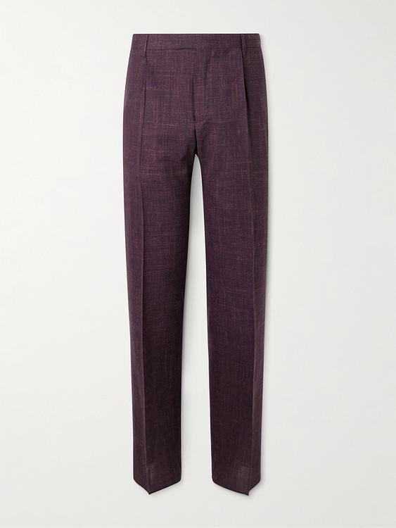 Dark red formal trousers from Mr P.