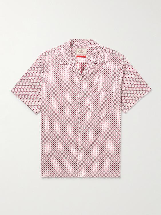 Light pink short sleeve polo shirt from Portuguese Flannel