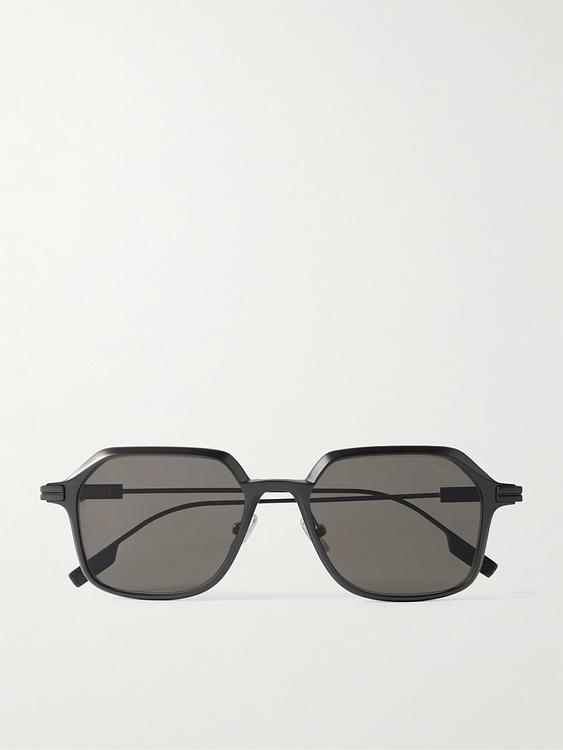 Grey d-frame sunglasses from Zegna