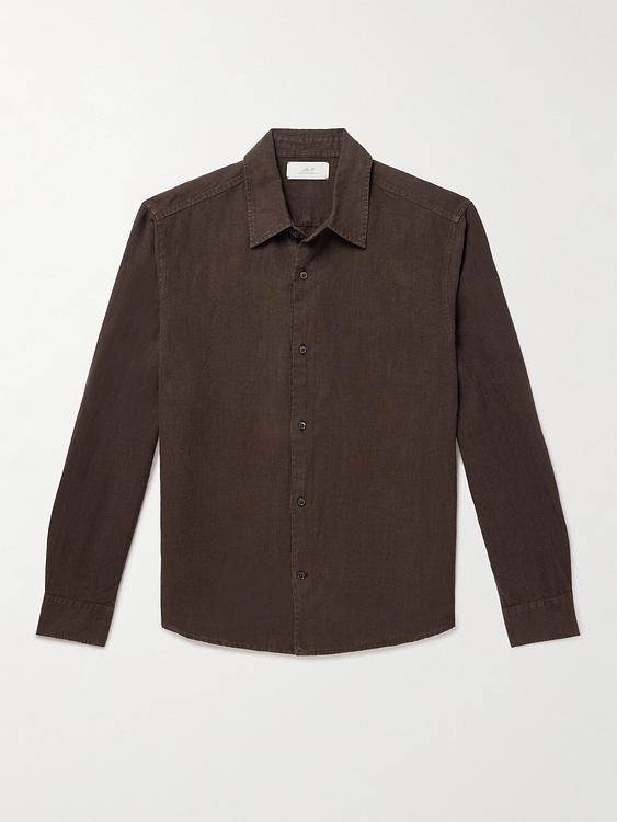 Dark brown linen shirt from Mr P.