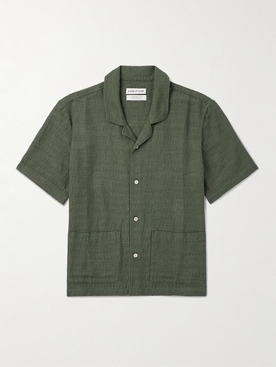 Dark green short sleeve shirt from A Kind Of Guise