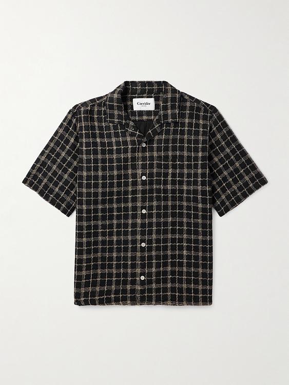 Checkered black short sleeve shirt from Corridor