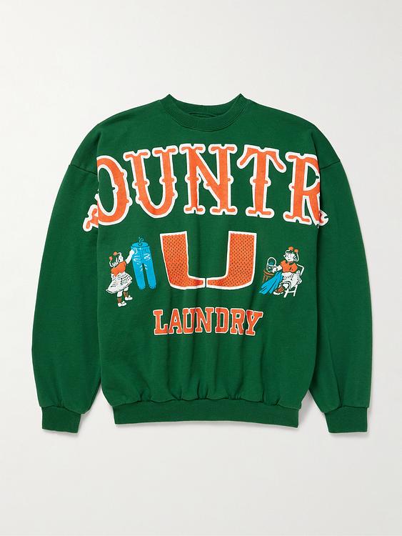 Print teal sweatshirt from Kapital