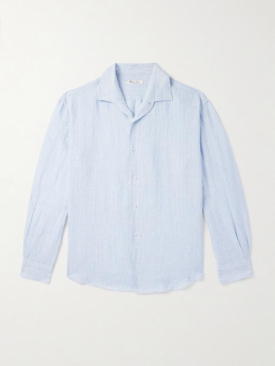Light blue linen shirt from Loro Piana