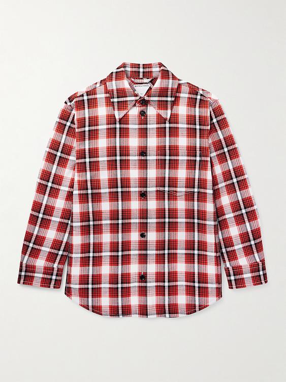 Checkered multicolor overshirt from Bottega Veneta