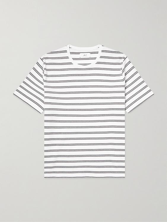 Striped white t-shirt from Mr P.