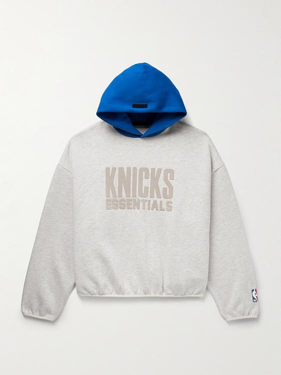 Print grey hooded sweatshirt from Fear Of God Essentials