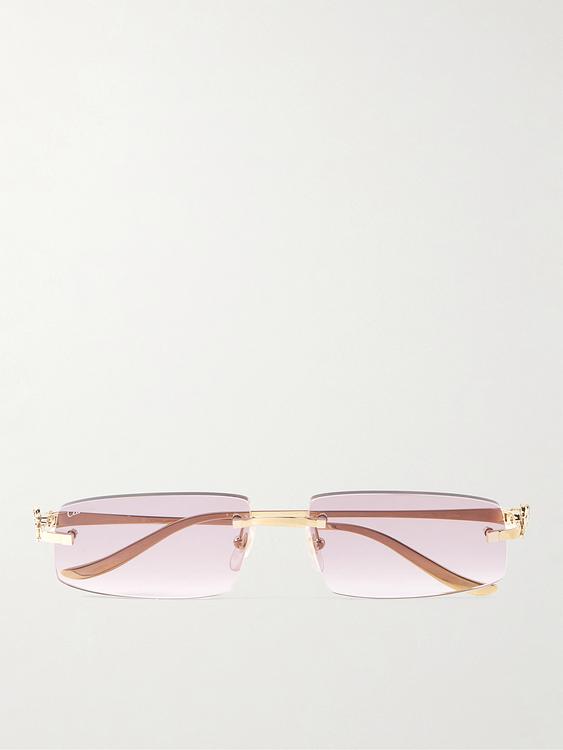 Light pink d-frame sunglasses from Cartier Eyewear