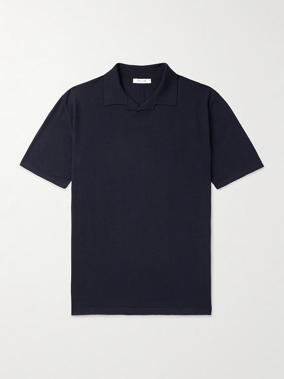 Black short sleeve polo shirt from The Row
