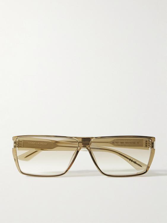 Taupe d-frame sunglasses from Saint Laurent