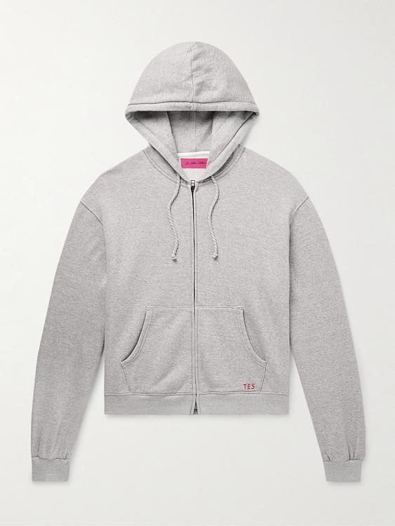 Print grey hooded sweatshirt from The Elder Statesman