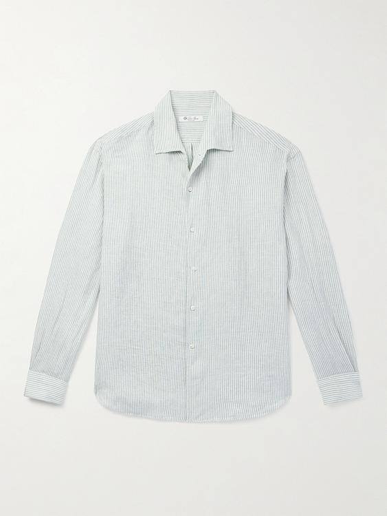 Grey linen shirt from Loro Piana