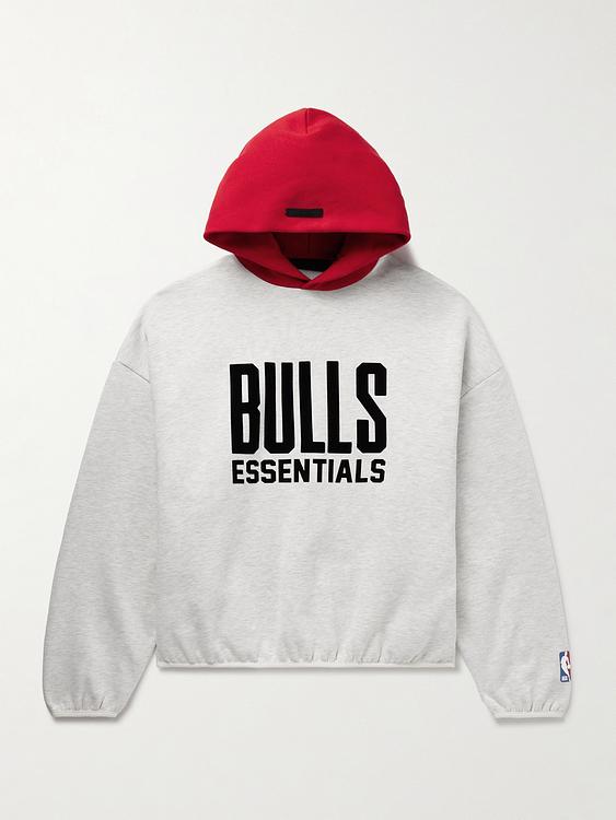 Print white hooded sweatshirt from Fear Of God Essentials