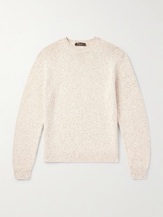 White sweater from Loro Piana