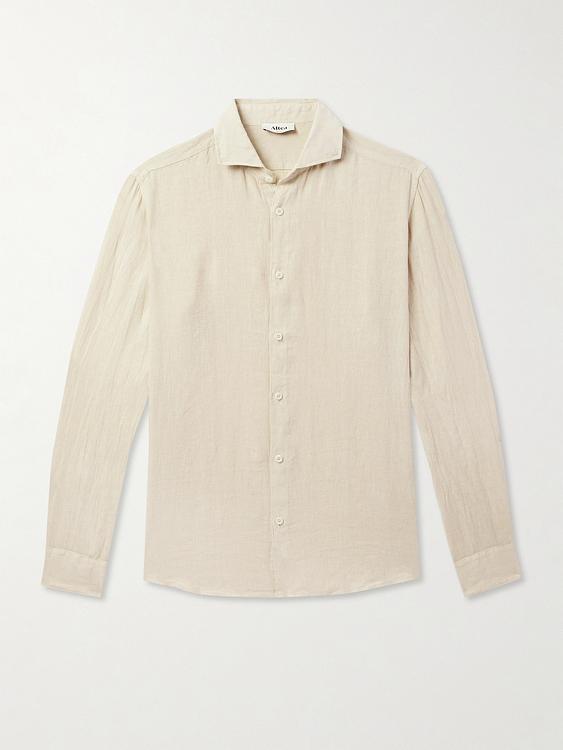 Beige linen shirt from Altea