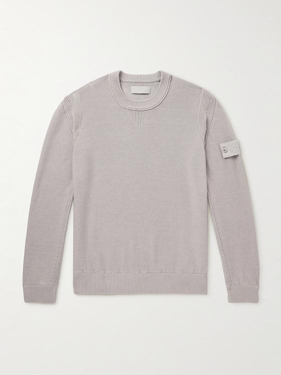 Grey cashmere sweater from Stone Island