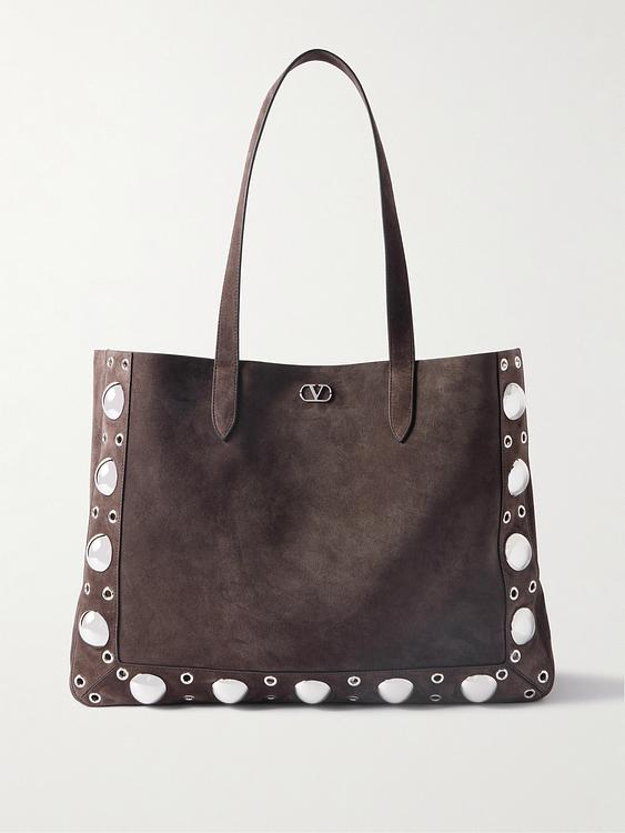 Dark brown tote bag from Valentino Garavani