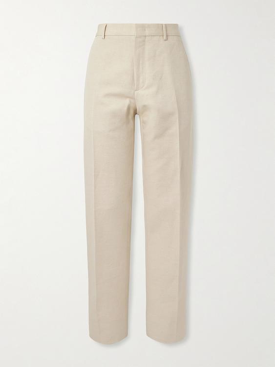 Beige linen trousers from Loro Piana