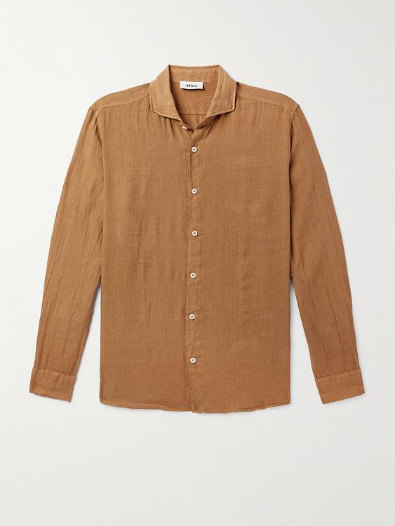 Brown linen shirt from Altea