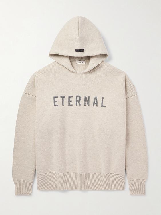 Print white hooded sweatshirt from Fear Of God